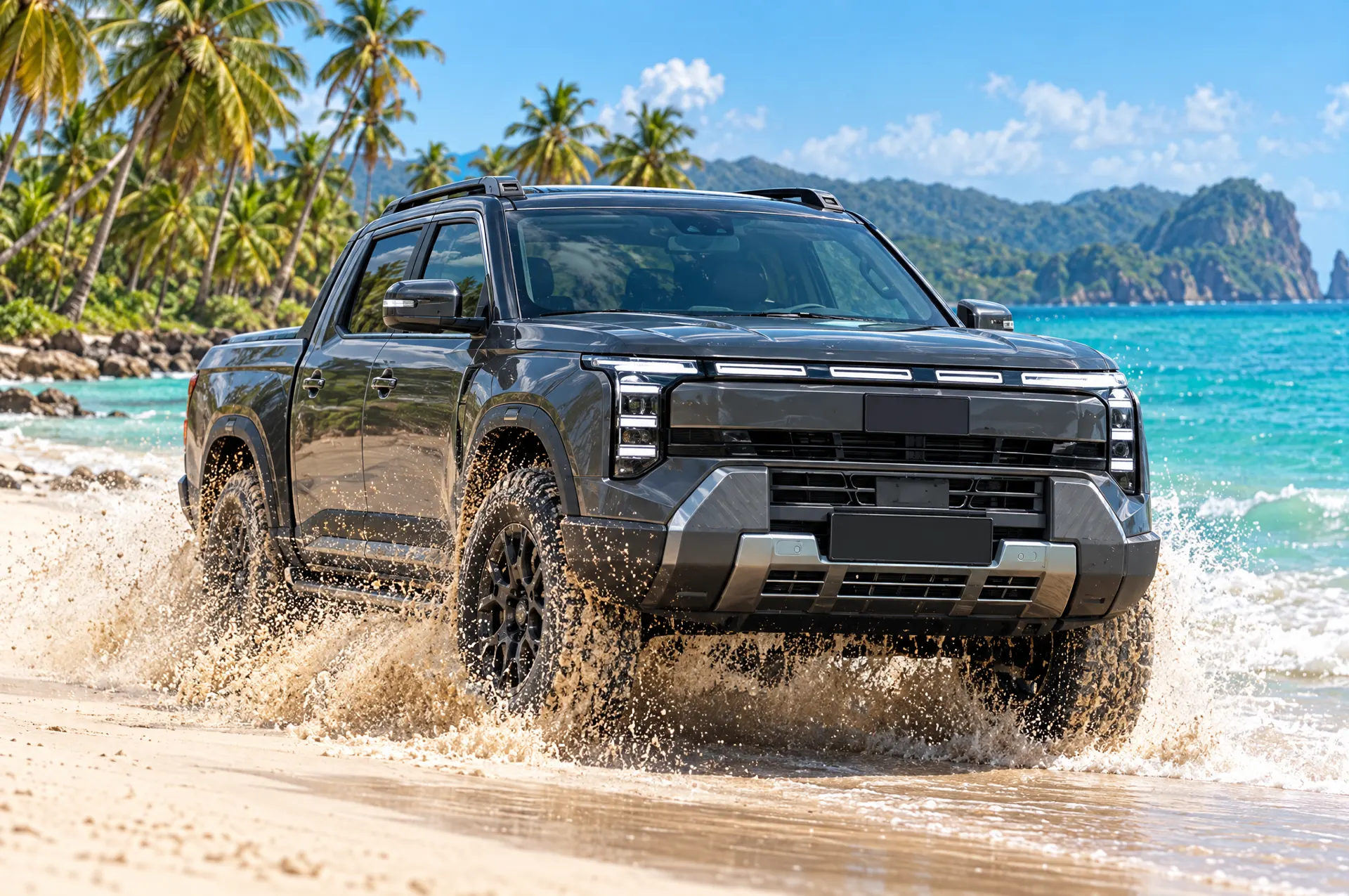 REX Z2 en la arena de una playa del Caribe